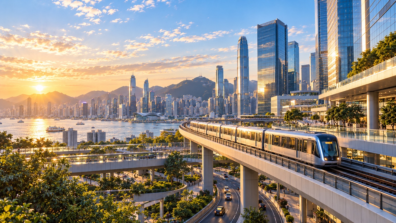 City commerce infrastructure and streetscape