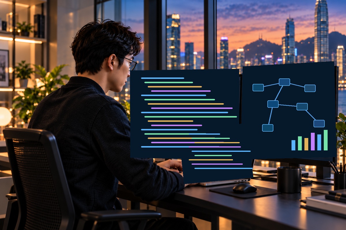 A developer at work